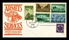 DR JIM STAMPS US COVER WWII ARMED SERVICES COMPLETE SERIES FDC COMBO ANDERSON
