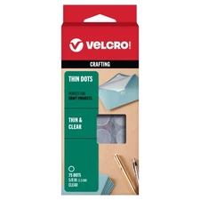 VELCRO(R) Brand Thin Fasteners Coins 5/8" 75/Pkg Clear