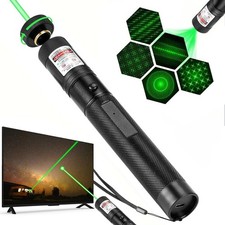 Green Laser Pointer High Power Pen - Long Range Rechargeable Laser Beam, USB ...