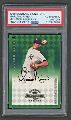 1998 Donruss Signature MARIANO RIVERA Millennium Marks PSA 9 MINT #502/1000