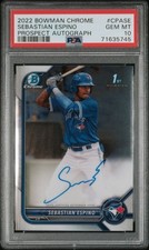 2022 BOWMAN CHROME PROSPECT AUTOS #CPASE SEBASTIAN ESPINO PSA 10 AUTO