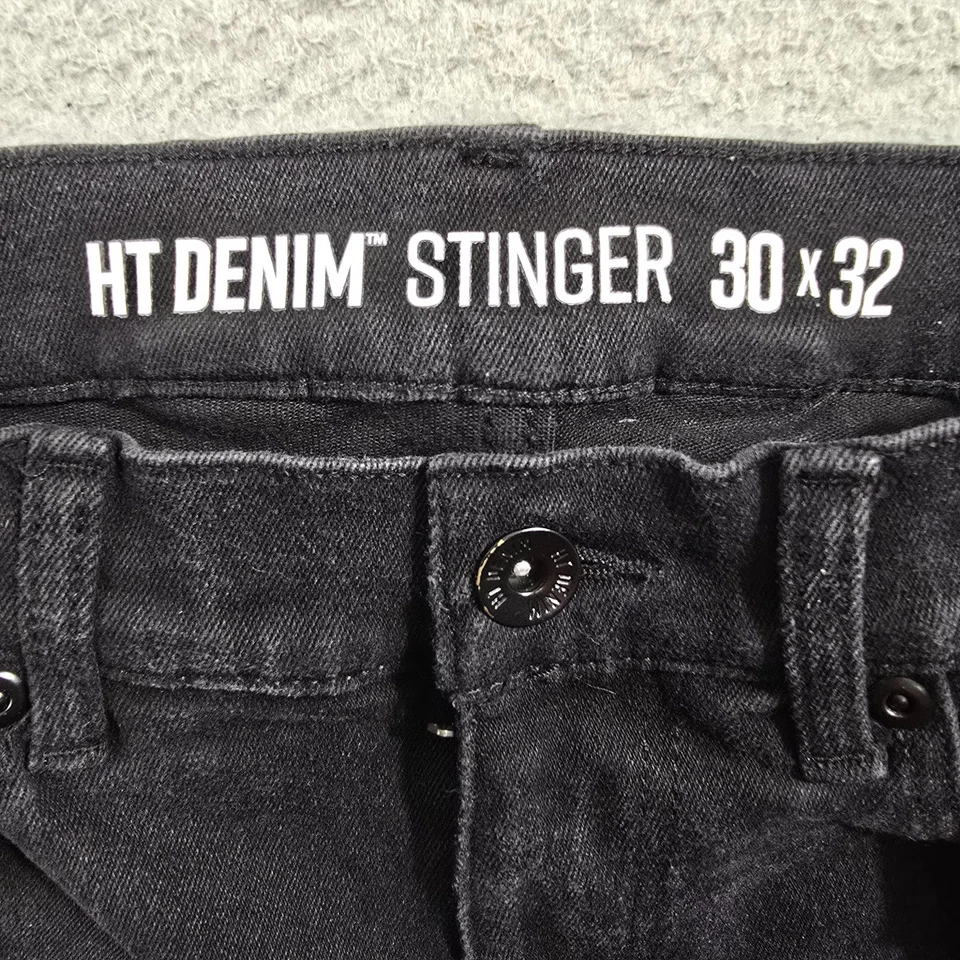 Pantalones de mezclilla Hot Topic HT Stinger para hombre 30x29 negros ajustados elásticos punk grunge Foto 2 de 4