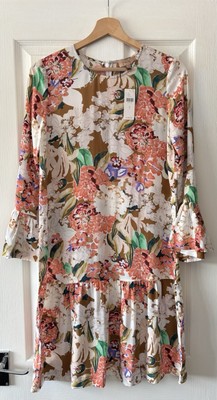 kachel x anthropologie Kleid Gr. 2 geblümt 100% Seide Neu