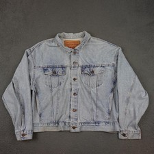 Vintage Levis Jacket Mens Large Blue Denim Trucker Button Up 70598 0711 90s USA