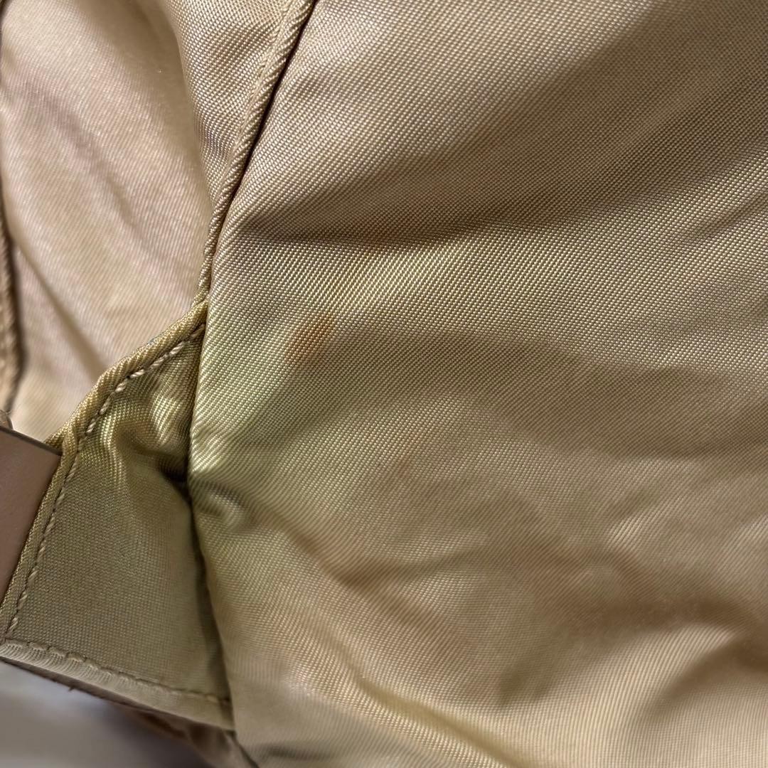 Prada Mini Nylon Backpack Beige Triangle Logo Aut… - image 17
