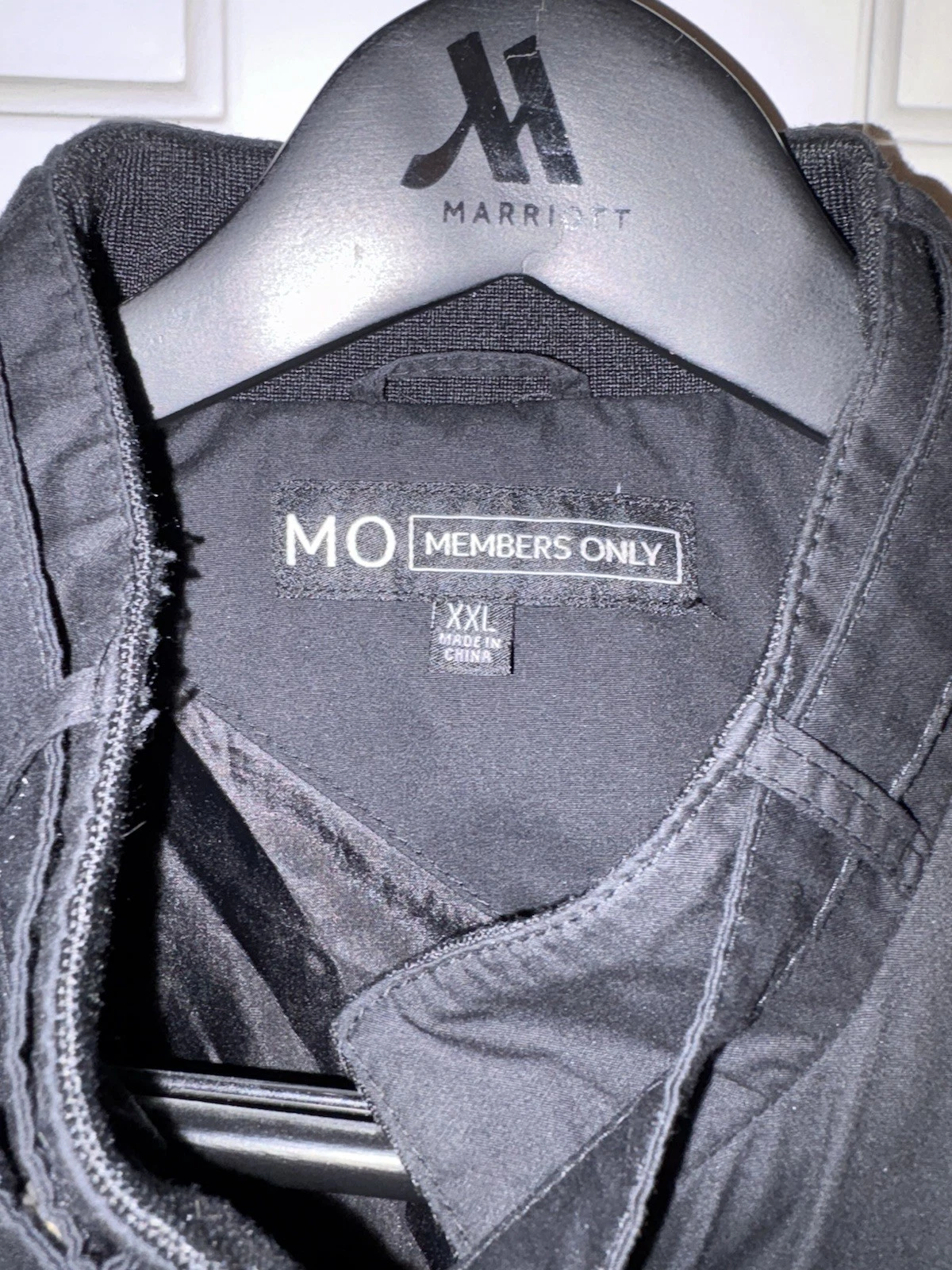 Members Only Men's Black Bomber Jacket Full Zip Stand-Up Collar Size XL/2XL image 2