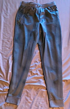 Under Armour Boys L Gray Fleece Jogger Pants Tapered Drawstring Waist