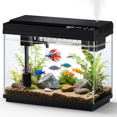 Fishkeeper 2.3G Smart Aquarium - Ultra Clear Glass Fish Tank w/Auto Timer