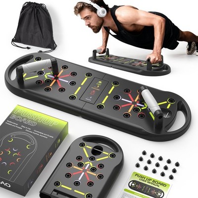 20 in 1 Push Up Board Fitness Workout Home Gym Equipment Exercise Bar Handles