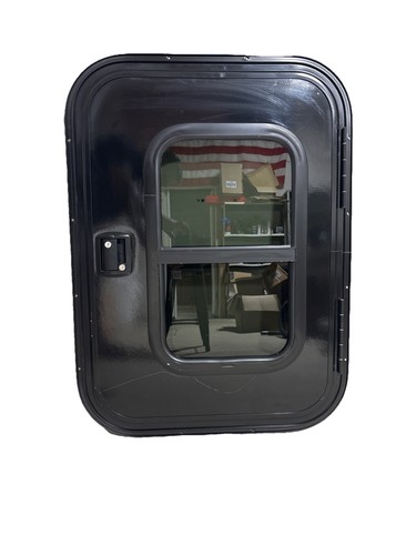 RV Camper Driver Tear Drop Trailer Entry Door Black 26" x 36" Entry Door Right