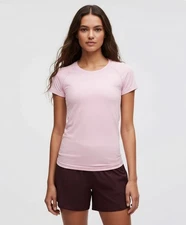 NWT LULULEMON Swiftly Short Sleeve Hip Dilute Wash Rose Mellow Pink Sz 2 4 6 $68