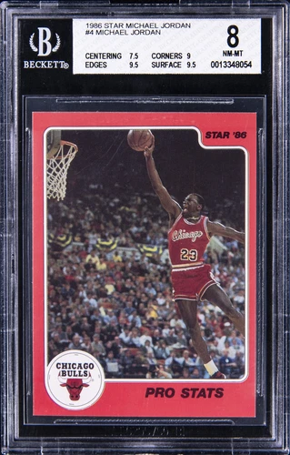 1986 STAR MICHAEL JORDAN #4 MICHAEL JORDAN ROOKIE RC BGS 8