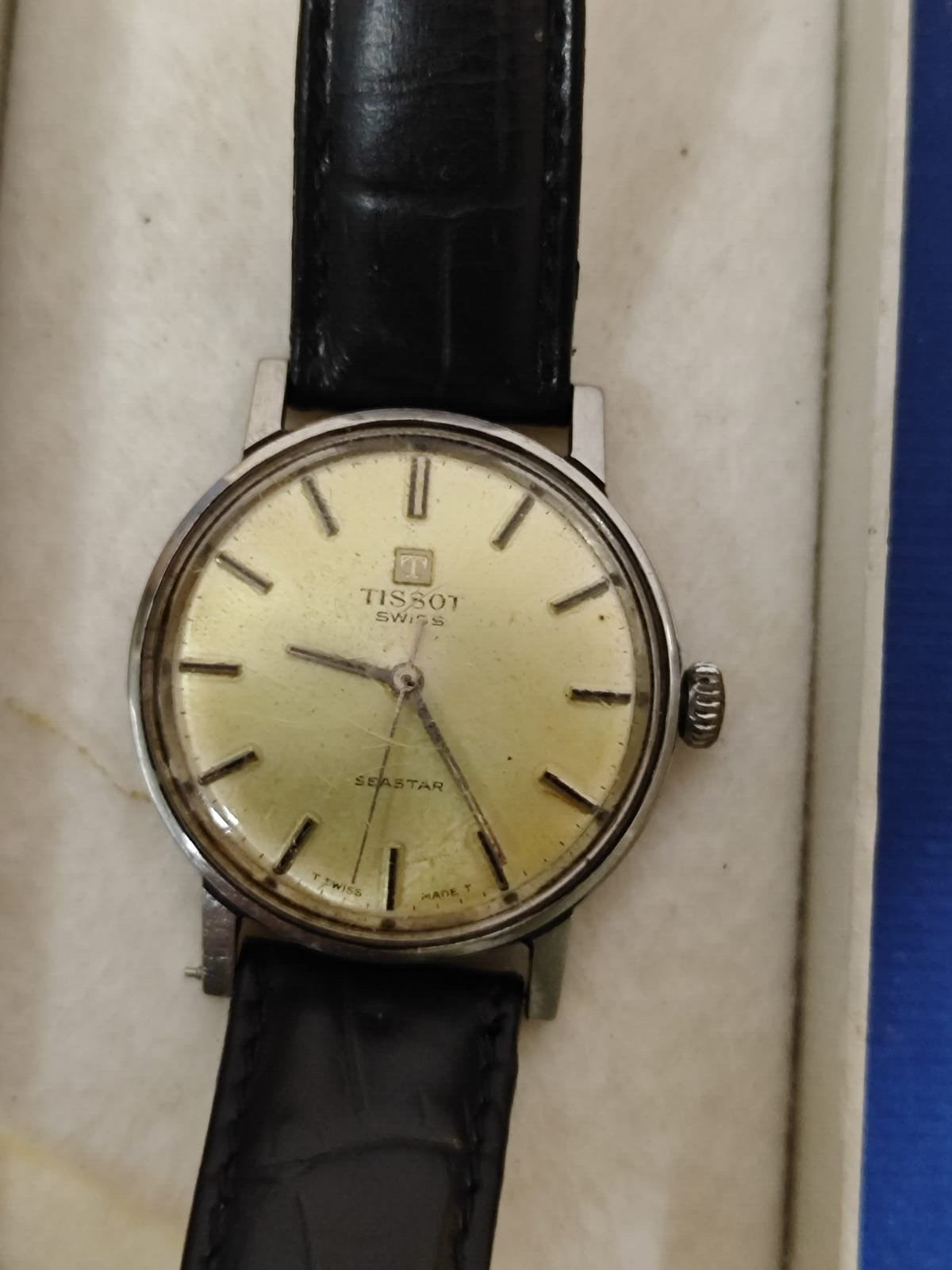 1966 Tissot Seastar Seven 17J Mechanical Men's Watch 781-1 Swiss Runs Well