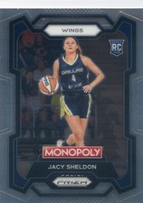 2024 Panini Monopoly Prizm WNBA JACY SHELDON RC ROOKIE #67 BASE CARD WINGS