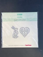 Rabbit & Heart Scroll Die Set by First Edition Crafts Cutting Emboss Metal Card