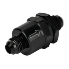 6AN Non Return One Way Inline Check Valve Fitting Aluminum-Black