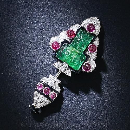 Cubic Zirconia Multi Color Lapel Pins 925 Sterling Silver Handmade Jewelry - Picture 1 of 7