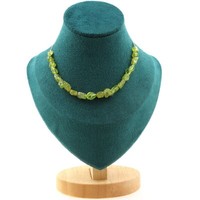 Steine Und MinéRaux. Halskette 20 Perlen Peridot Aus Myanmar (Birma) Kette IN