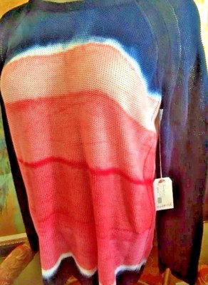 Pull MARIKA CHARLES Bleu Ombré Tie-dye - Taille 3, Neuf Avec étiquettes