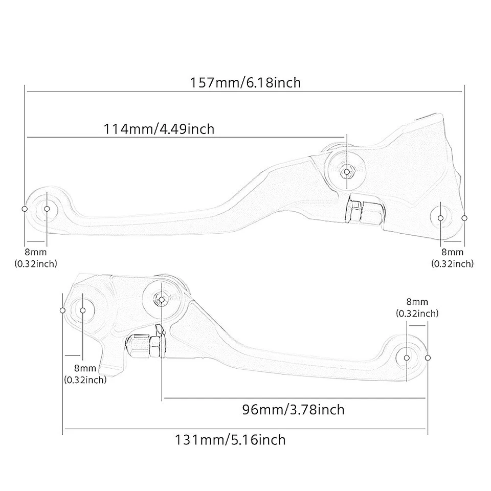 CNC Pivot Brake Clutch Levers For YAMAHA YZ250F YZ450F 2009-2025 YZ125X YZ450FX - Image 2 of 4