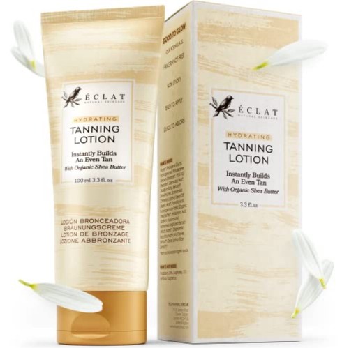 2 x 100ml Self Tanning Lotion with Organic Shea Butter by Eclat VEGAN BBE08/23 - Picture 3 of 8