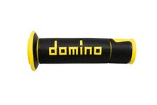 DOMINO TOMMASELLI COPPIA MANOPOLE A450 NERO GIALLO MOTO STRADA RACING FORATE