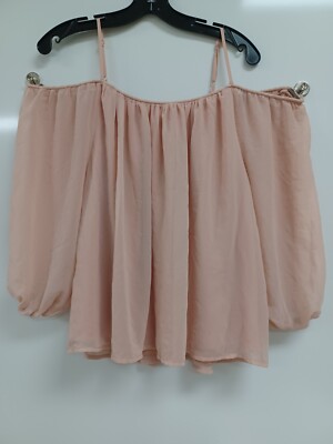 Meraki Floral Womens  Blouse Size XL cantaloupe color.