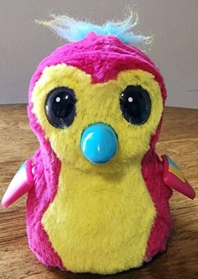 Spin Master Hatchimal Draggle Green Blue Hatched Interactive Toy Bird *WORKS*