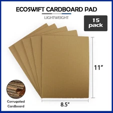 15 8.5x11 "EcoSwift" Brand Corrugated Cardboard Pads Filler Insert 8.5" x 11"