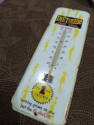Vintage Thermometer diet Dad's Root Beer merchandise advertising No Porcelain