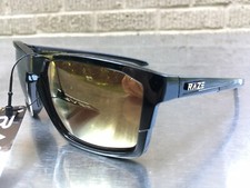 RAZE Eyewear Sunglasses Journey Polarized Black Mirrored Brown Lens 26130