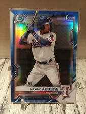 NON AUTO 2021 Bowman Chrome 1st Maximo Acosta Blue Refractor 66/150 HOT ROOKIE