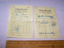 1952 MEYERING TEXACO STATION Gas & Oil Receipt MORTON ILLINOIS