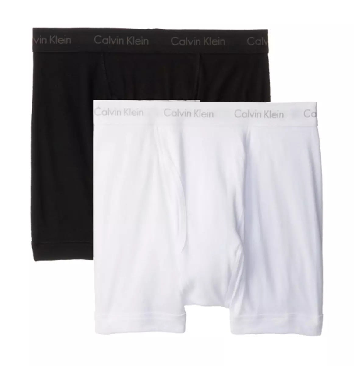 55 Calvin Klein Underwear Men White Black U3019 Cotton 2 Pack Boxer Brief Small