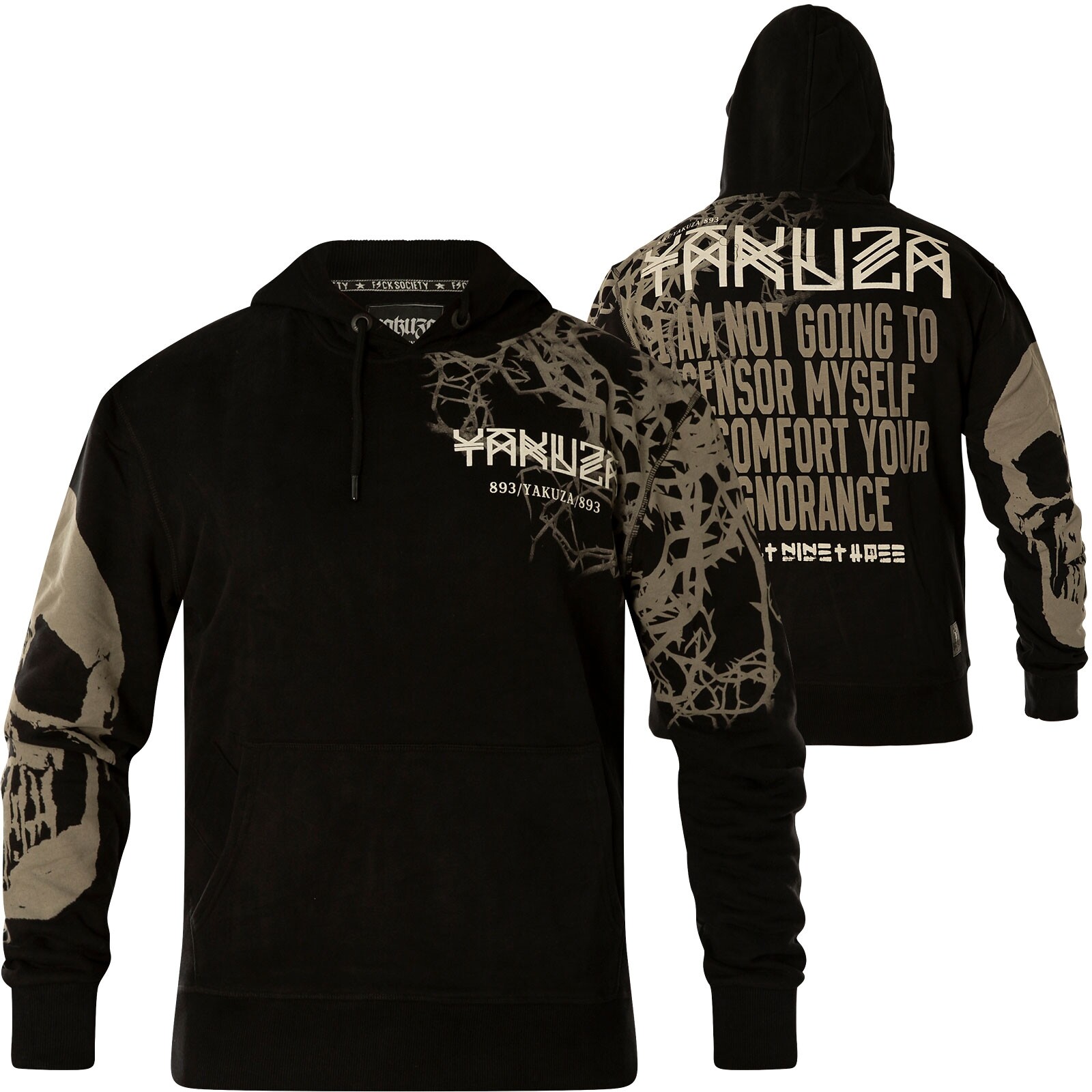 Толстовка с капюшоном YAKUZA Ignorance HOB-22027 Schwarz Толстовки Herren Толстовки mit 11390₽