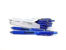 EnerGel X 0.5mm Fine Point Retractable Gel Pens 12 Pack Blue Fast Drying Ink