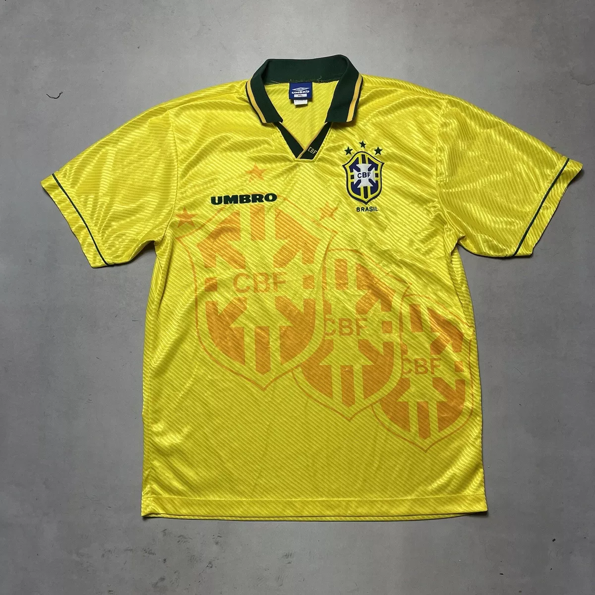 BRASIL 1993 1994 HOME FOOTBALL SHIRT SOCCER JERSEY CAMISA UMBRO VINTAGE 