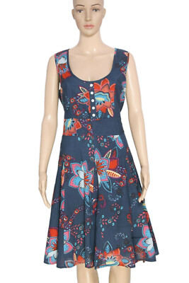 Joe Browns Floral Printed Button Cutout Pleated Tie Frock Tunic Dress New  XL 16 | eBay