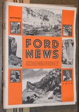 FORD NEWS October 1936 Ford Motor Company MAGAZINE Advertising