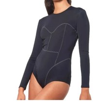Mara Hoffman Women's Black Rash Guard One Piece Swimsuit Size Small Designer
