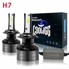 Cooligg H7 LED Light Bulbs Headlight Car Driving Lamp CSP 6000K 12000LM White