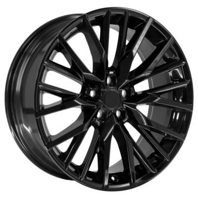 Set(4) 74339 Gloss Black 20 inch 5x114 Wheels Fits Lexus & Toyota