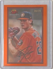 FORREST WHITLEY 2019 BOWMAN CHROME 30TH ANNIV PROSPECT ORANGE REFRACTOR #D 20/25