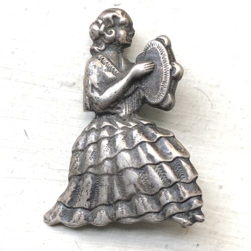 30s 40s Madelon Vintage  Sterling Silver Pin Brooc