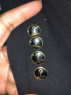 Moschino Question Mark Button Wool Jacket Coat Womens