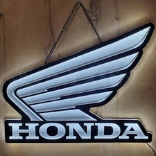 Honda LED Sign Motorcycle Wings CBX Racing CR500 Neon Supercross Motocross Lamp