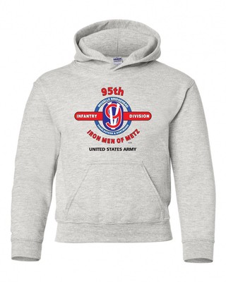 95TH INFANTRY DIVISION WW II/"IRON MEN OF METZ/"CAMPAIGN LEFT CHEST ZIPPER HOODIE