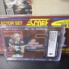 Leaf Quantum 2001 Rookie Revolution Drew Brees RR-4 /4000 CGC 9 Football Card. rookie card picture