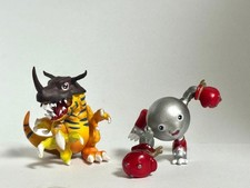 Digimon Capsule Mascot Collection Greymon & Metal Mamemon Figures Used