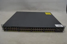 Cisco WS-C2960X-48LPS-L 48 Port Network Switch w/IOS File *No Power Cord*